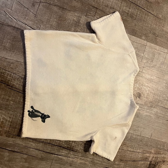 Vintage Michael Simon Dog Cardigan Sweater M Novelty Appliqué Grandmacore - Picture 12 of 12